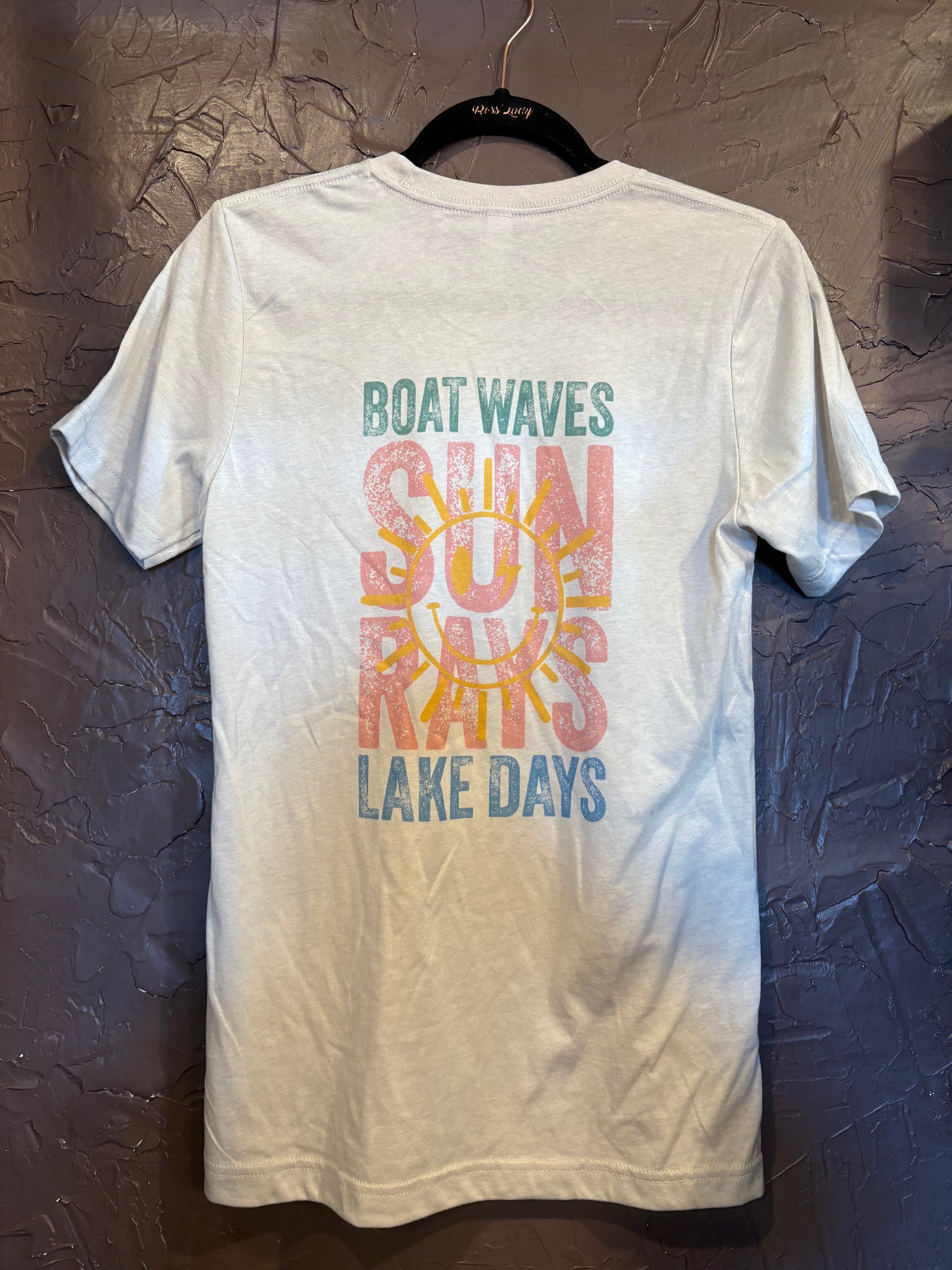 BOAT WAVES SUN RAYS